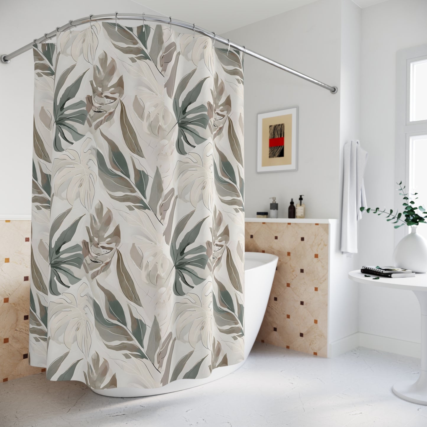 Leaf Shower Curtain with Nature-Inspired Design