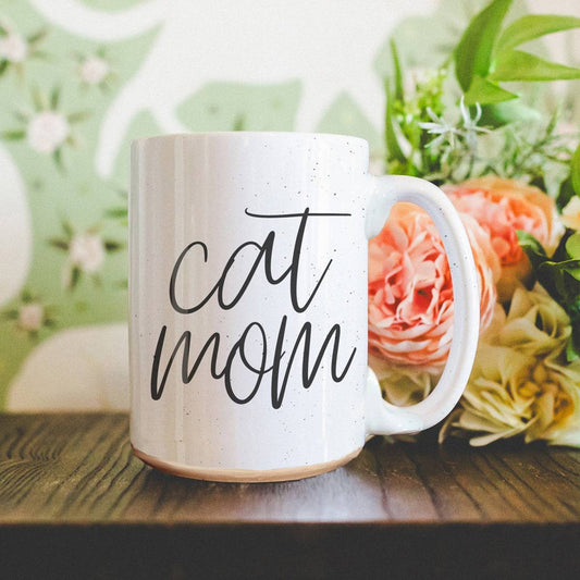Cat Mom Ceramic Mug 16oz for Proud Cat Lovers