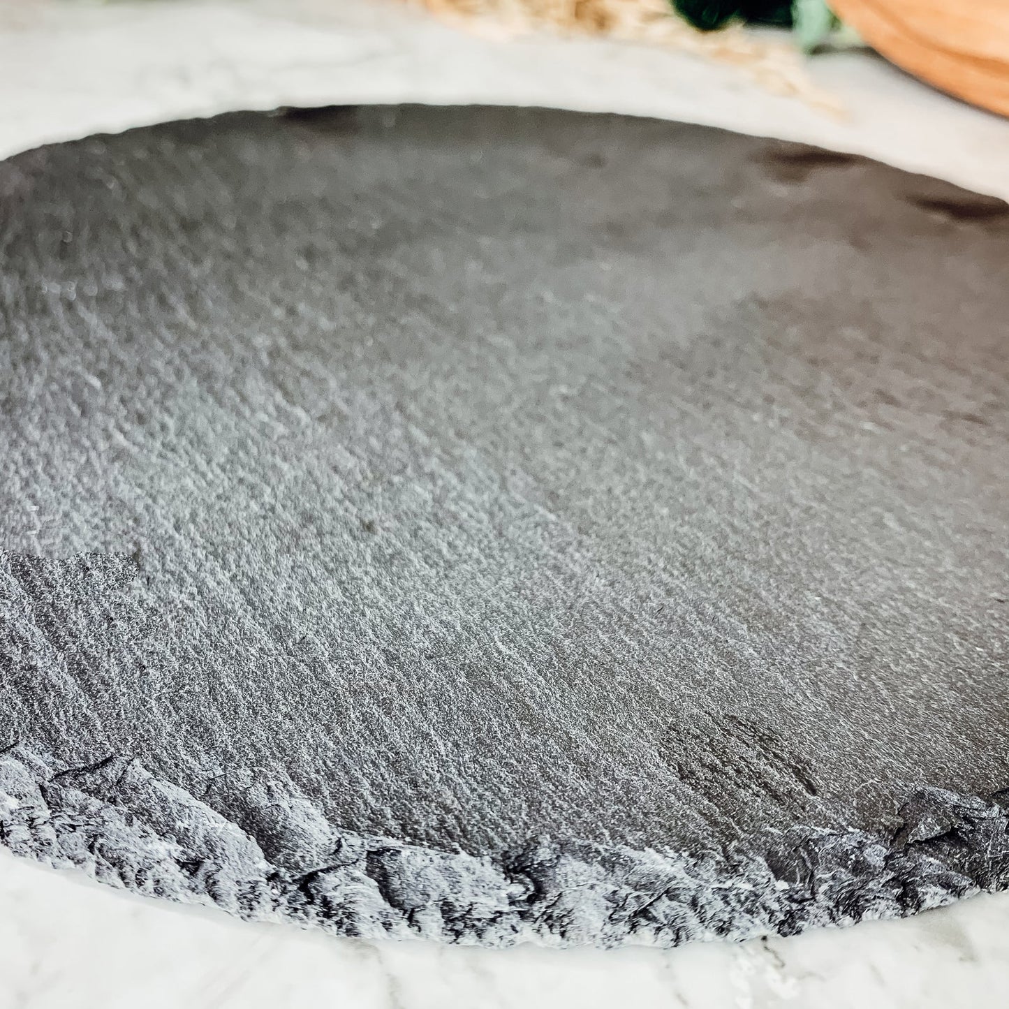 Slate Round Cheese Board 14" - Perfect Appetizer Plate