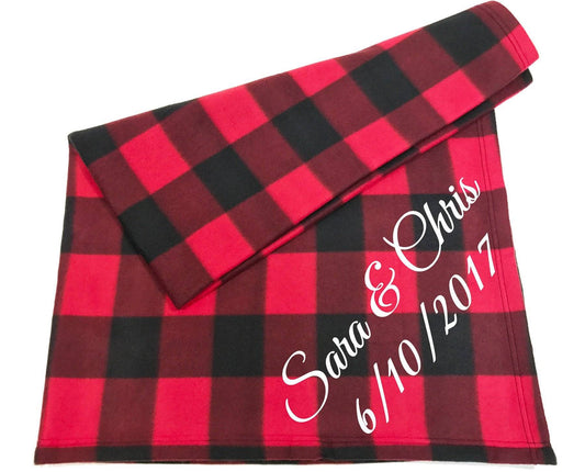 Custom Couples Blanket with Names & Date