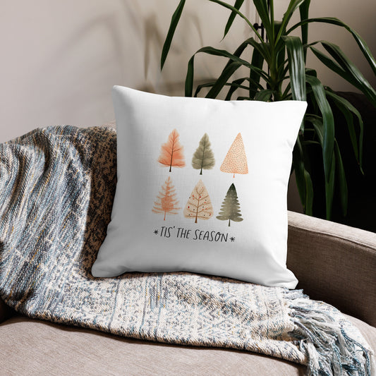 Tis the Season Holiday Throw Pillow, Cozy Décor in 3 Sizes