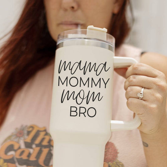 40oz Insulated Tumbler with Handle by Mommy Bro