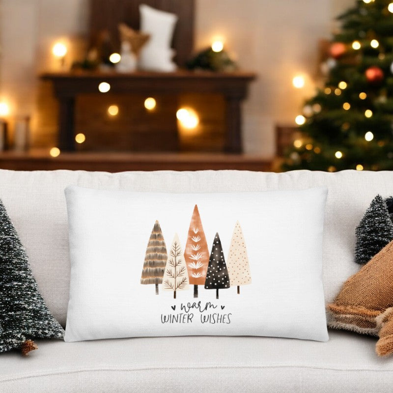 Winter Throw Pillow – Cozy Holiday Decor in 3 Sizes