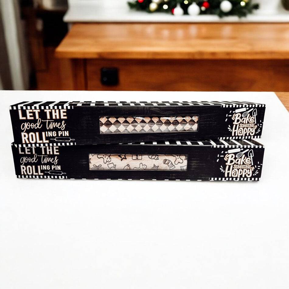 Courtly Check Rolling Pin for Fun Baking