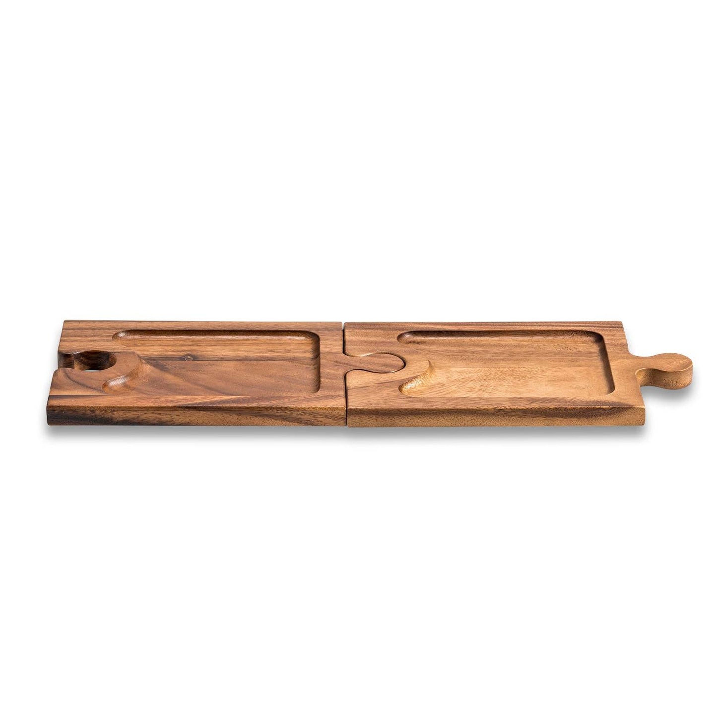 Interlocking wooden charcuterie boards