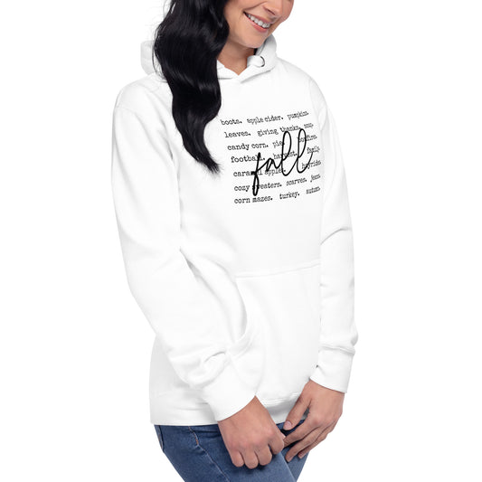 Fall Words Hoodie – Graphic Hoodie for Autumn
