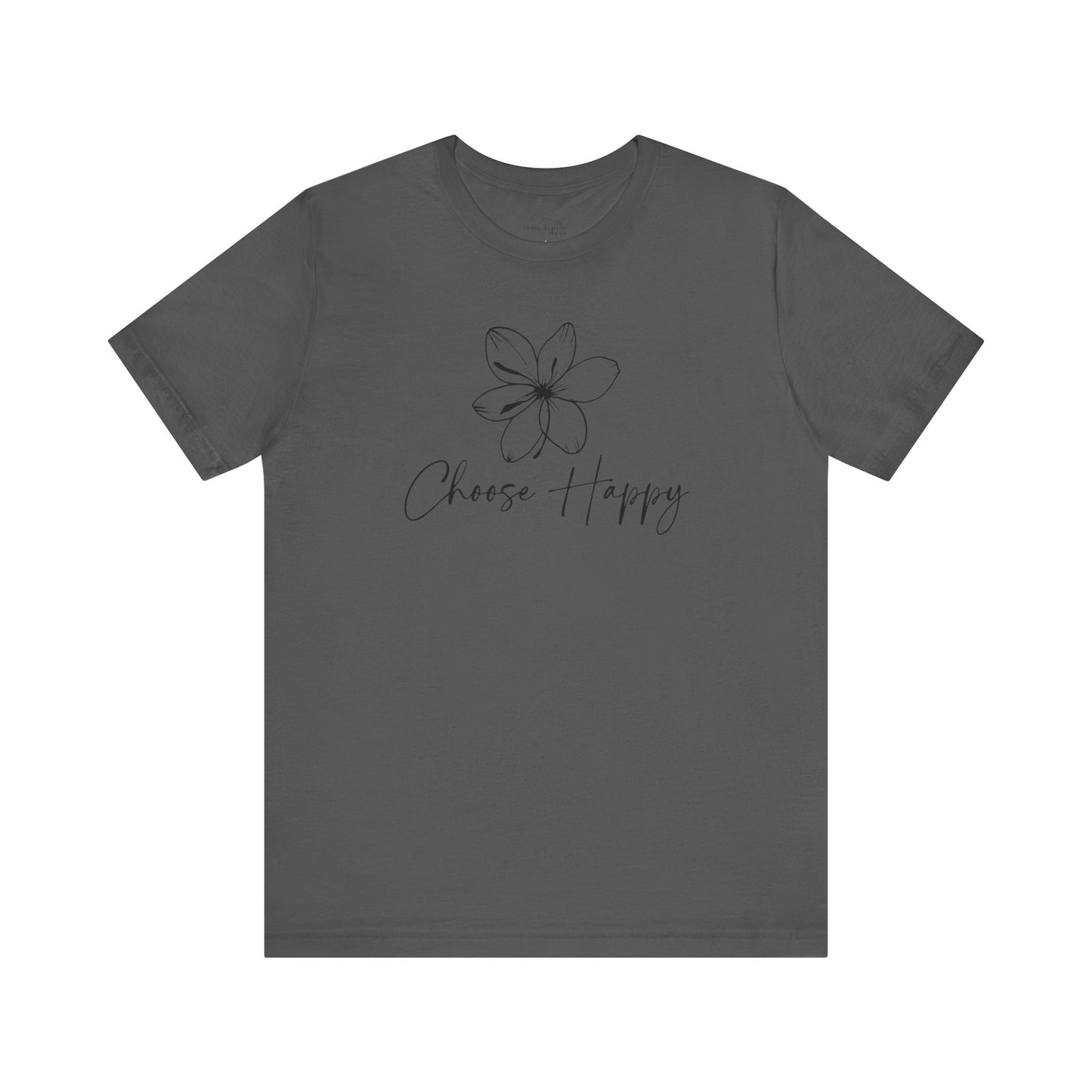 Minimalist Floral Graphic Tee – Choose Happy T-Shirt