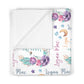 Custom Name Lavender Baby Blanket - Personalized & Cozy