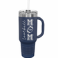 Football Mom Tumbler, 40oz Engraved Cup, Sports Mom Gift Ideas