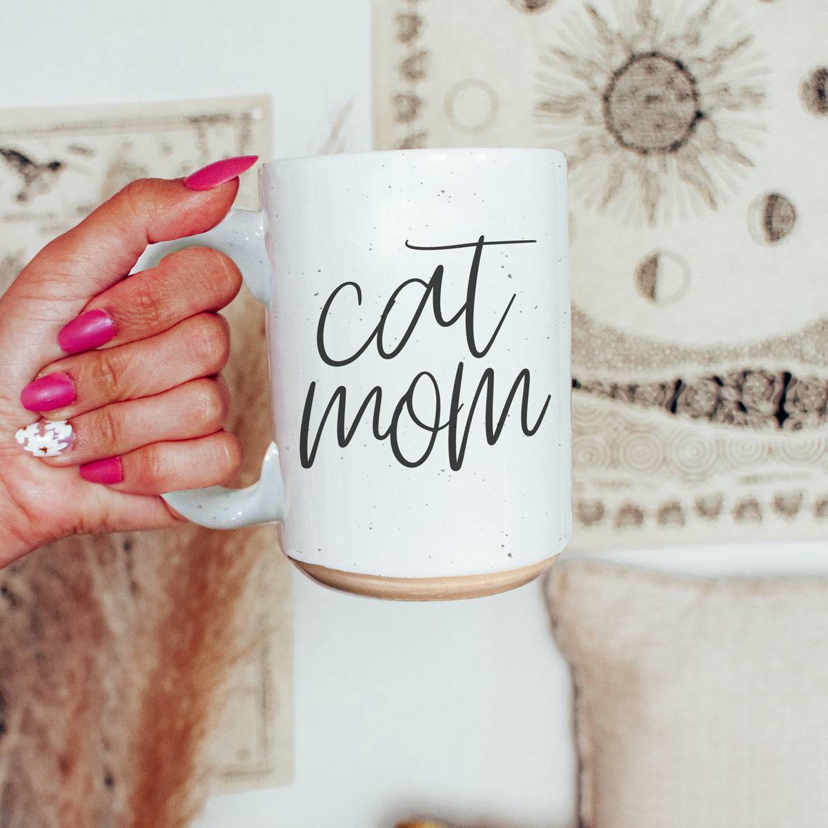 Cat Mom Ceramic Mug 16oz for Proud Cat Lovers