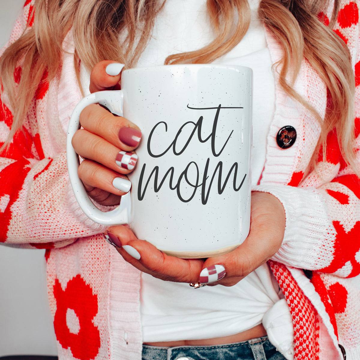 Cat Mom Ceramic Mug 16oz for Proud Cat Lovers