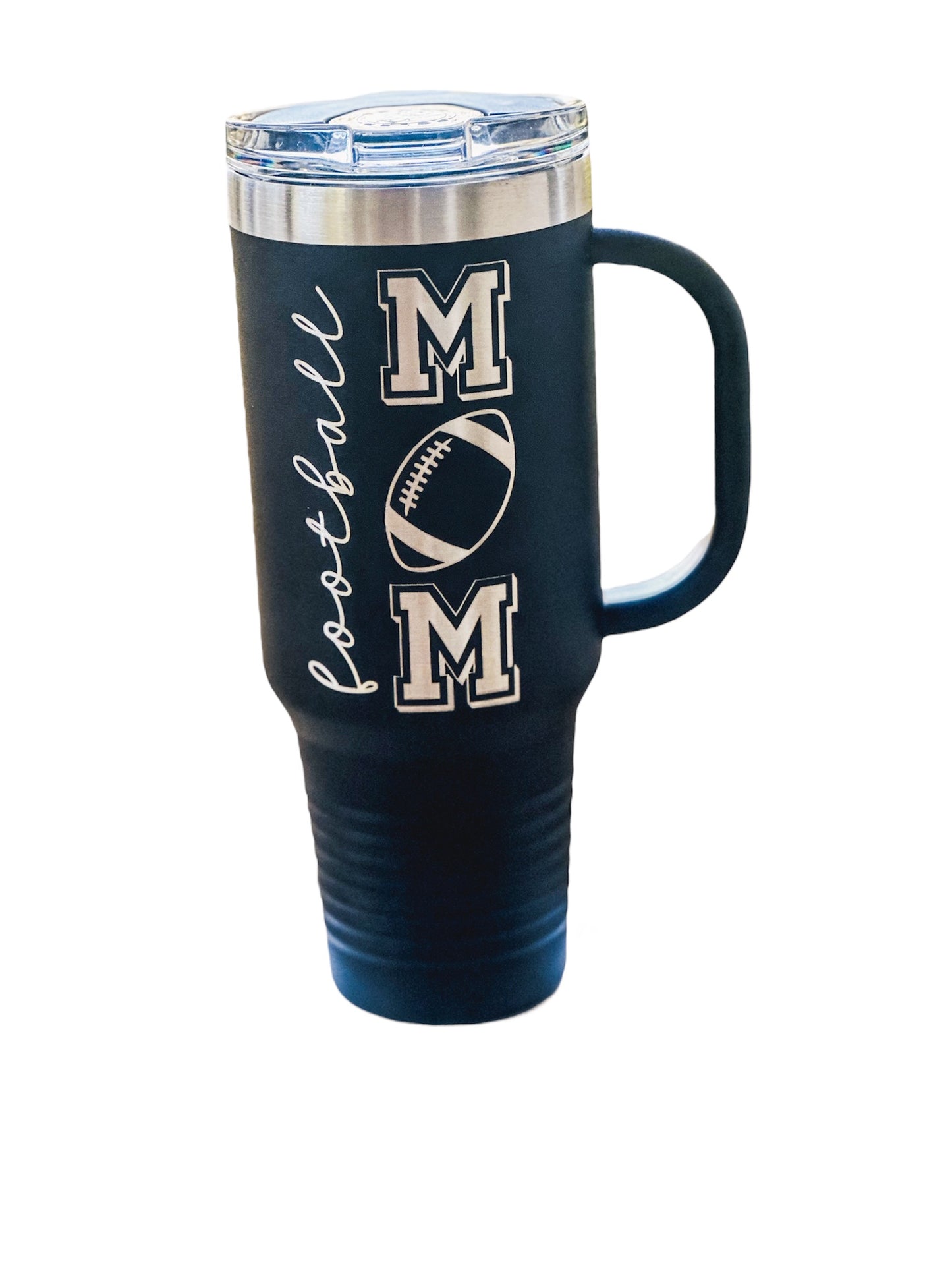 Football Mom Tumbler, 40oz Engraved Cup, Sports Mom Gift Ideas