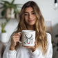 Joyful Reindeer Antlers Mug held by woman