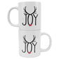 Stacked Joyful Reindeer Antlers Mugs