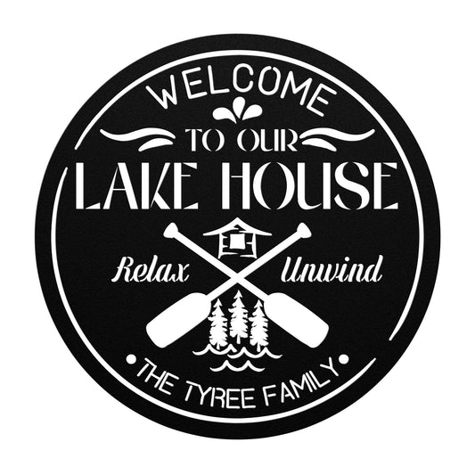 Custom Lake House Sign - Personalize Your Outdoor Decor