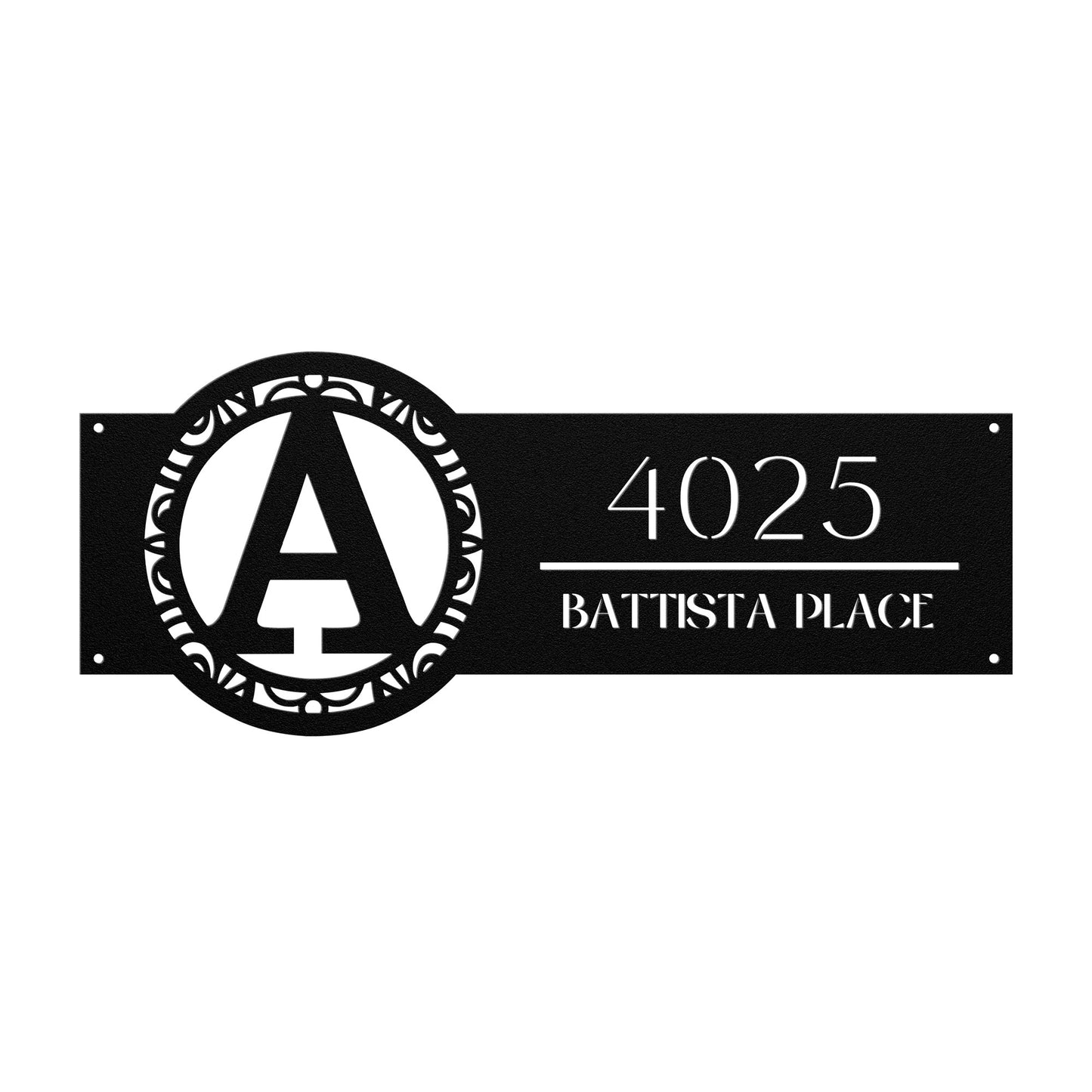 Custom Metal Address Sign - Personalized House Plaque