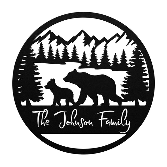 Custom Metal Family Name Sign for Outdoor Decor