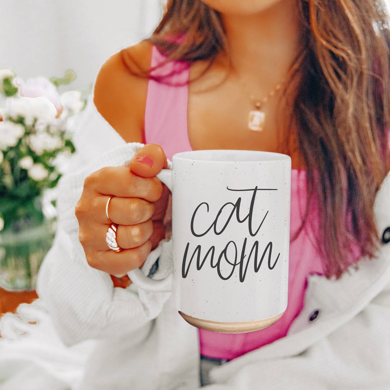 Cat Mom Ceramic Mug 16oz for Proud Cat Lovers