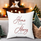 Festive Home Decor Pillow with Merry Message
