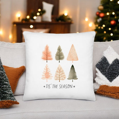 "Tis' the Season" Throw Pillow – Cozy Holiday Decor, Available in 3 Sizes