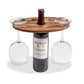 Elegant Wooden Wine Caddy – Bottle and Glass Holder for Entertaining