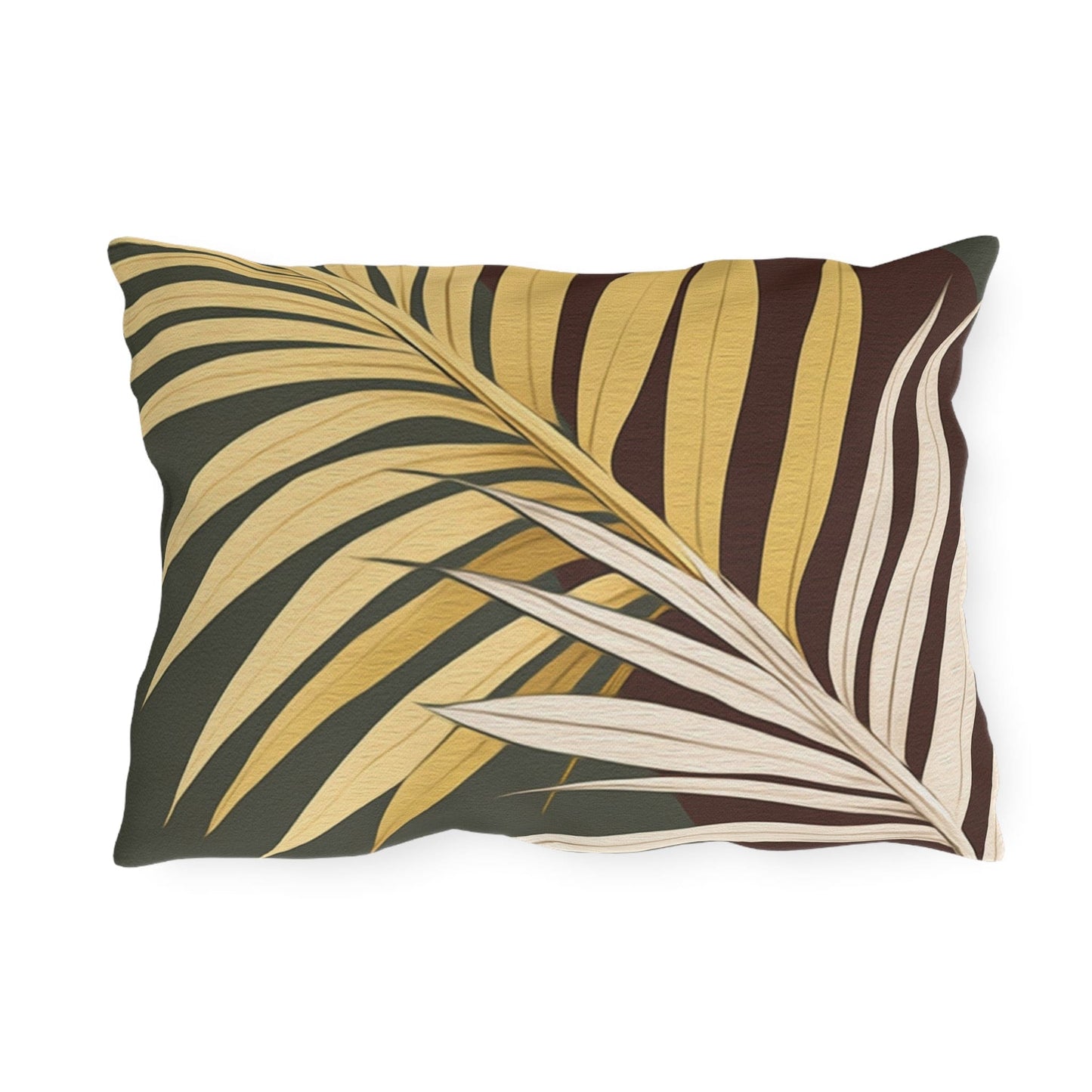 Decorative Indoor/Outdoor Throw Pillow, Palm Tree Leaves