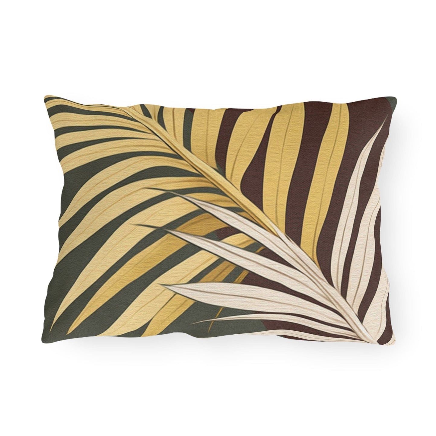 Decorative Indoor/Outdoor Throw Pillow, Palm Tree Leaves