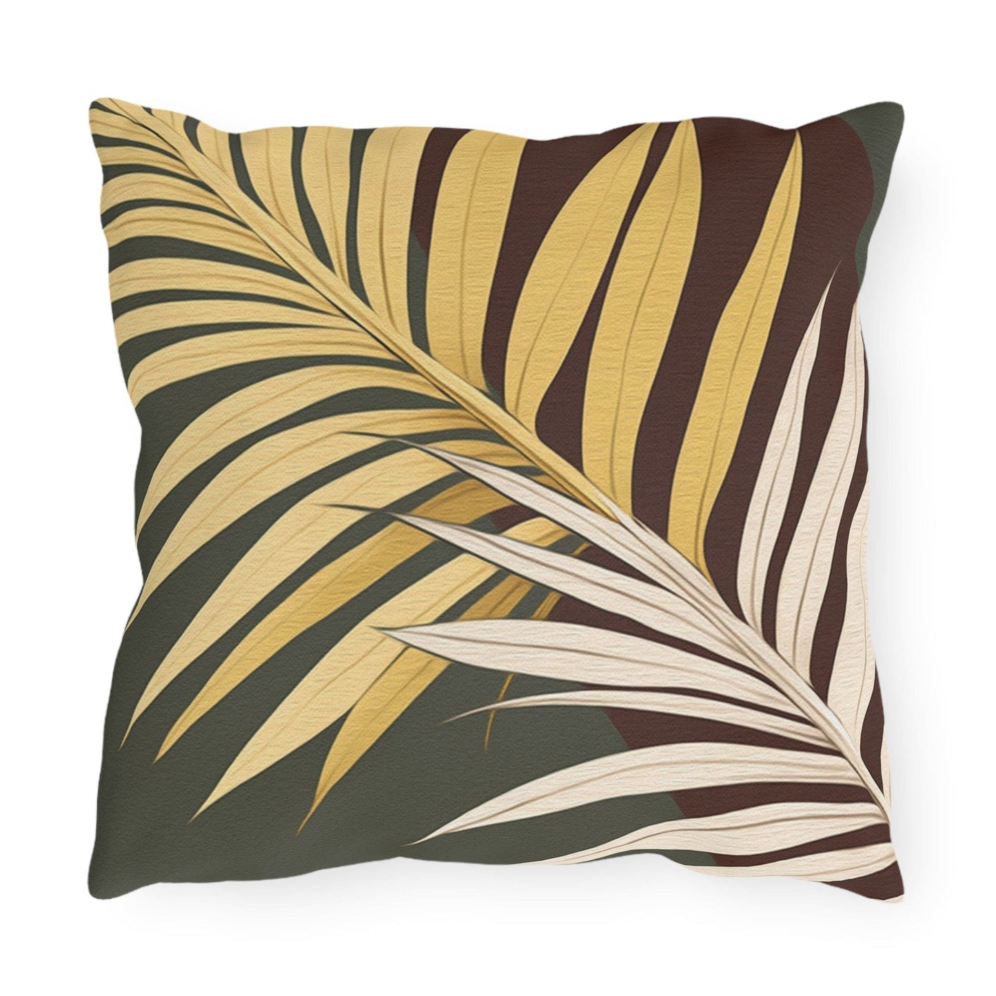 Decorative Indoor/Outdoor Throw Pillow, Palm Tree Leaves