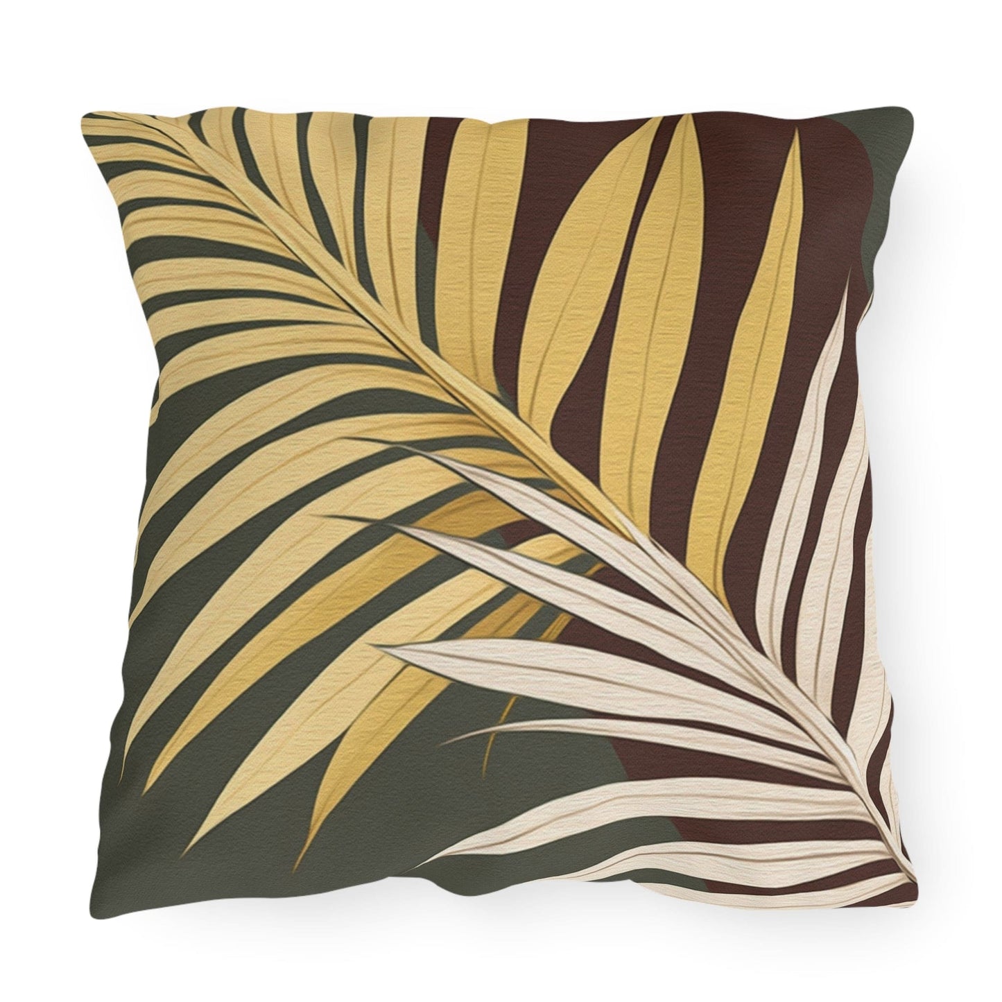 Decorative Indoor/Outdoor Throw Pillow, Palm Tree Leaves