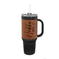 Wifey Hubby 2024 Travel Coffee Mug Tumbler w/ Handle Personalized Bride Groom Anniversary Wedding Gift Laser Engraved 40oz