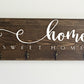 "Home Sweet Home" Wall Mounted Coat Rack | Rustic Wooden Coat Hanger