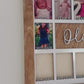 3D Birth to 12 Grade School Years Picture Frame Custom Personalized Photo Display with Raised Lettering Rustic Photo Display Board