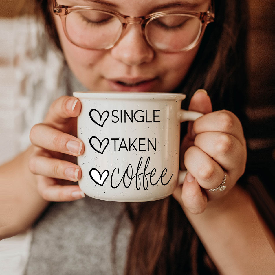 Single Taken Coffee 14.5oz Ceramic Mug for Valentines