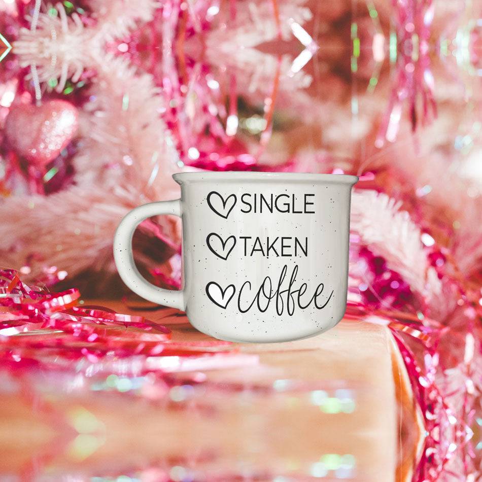 Single Taken Coffee 14.5oz Ceramic Mug for Valentines