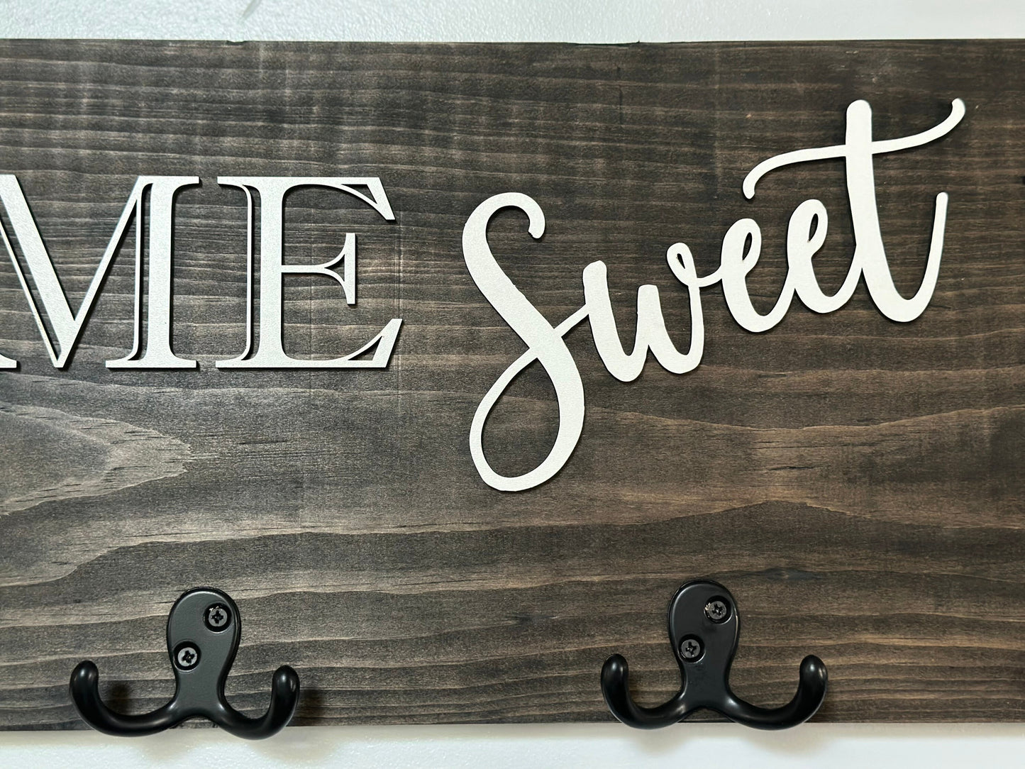 Welcome Coat Rack Wall Mount w 3D Raised Lettering w Hooks | Coat Hanger | Wedding Gift | Rustic Housewarming Gift