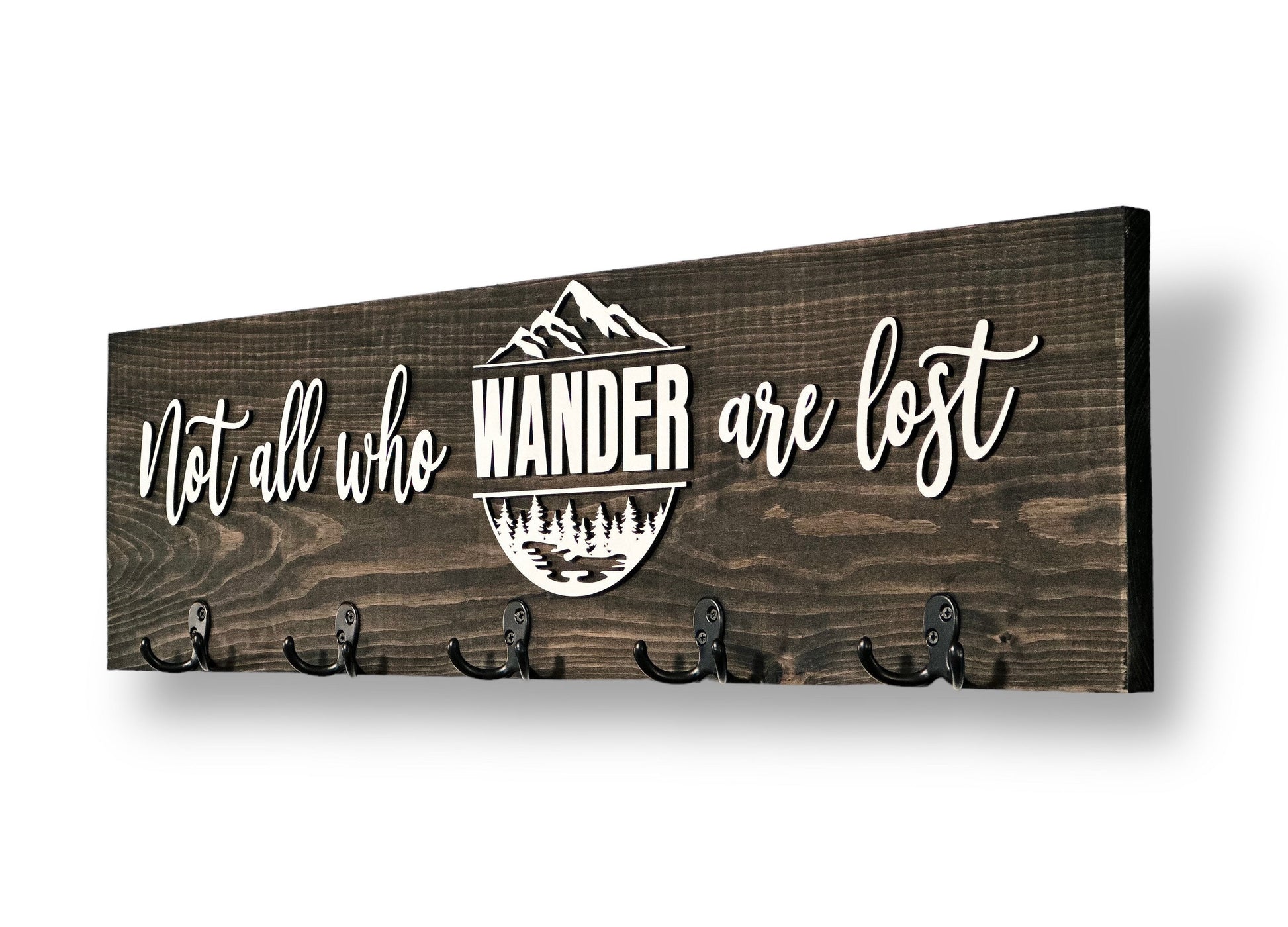 Welcome Coat Rack Wall Mount w 3D Raised Lettering w Hooks | Coat Hanger | Wedding Gift | Rustic Housewarming Gift