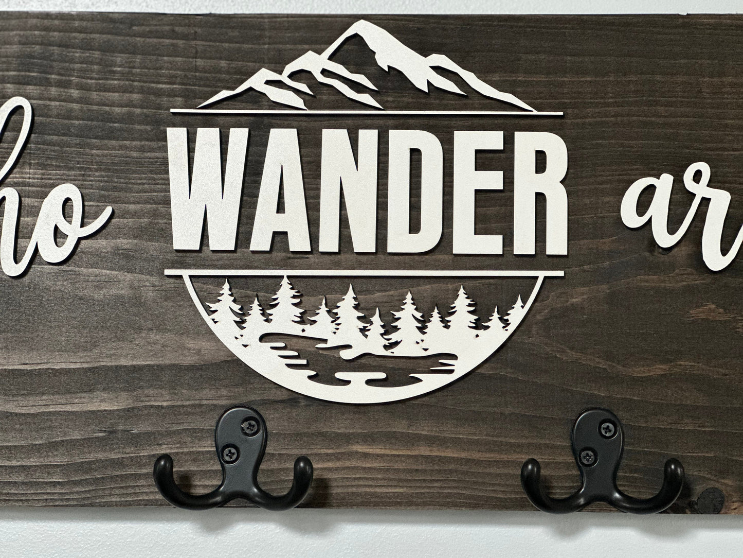 Welcome Coat Rack Wall Mount w 3D Raised Lettering w Hooks | Coat Hanger | Wedding Gift | Rustic Housewarming Gift